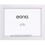 Brand – Eono Cadre en Bois Massif pour Documents et diplômes de 22x28 cm en Papier Standard avec Verre Haute définition et Support arrière Blanc