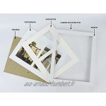 Cadre photo multiple avec passe-partout pour collage de photos 10 x 15 pour table ou mur 2 photos blanc