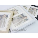 Cadre photo multiple avec passe-partout pour collage de photos 10 x 15 pour table ou mur 2 photos blanc