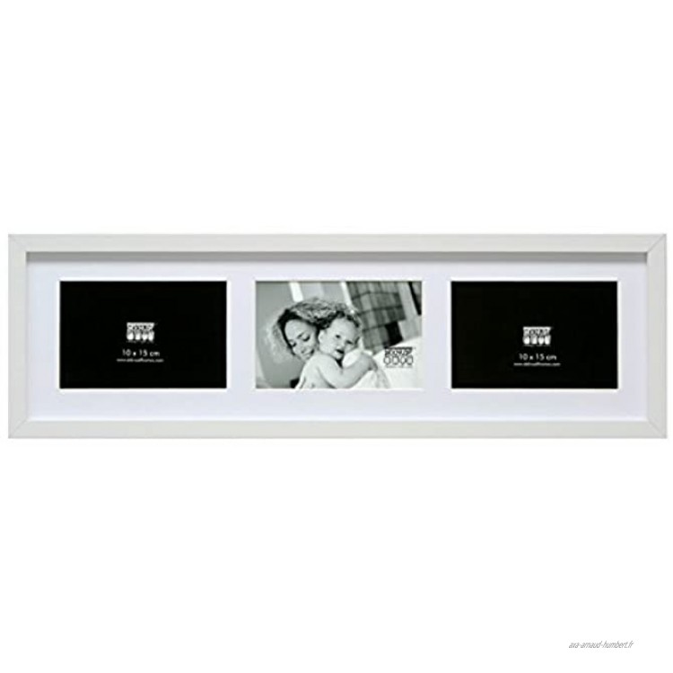 Deknudt Frames S66KC6 Cadre Photo pour 3 Photos Horizontal Blanc 15 x 20 cm