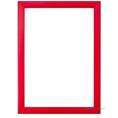 Rouge – A4 – Cadre Photo Cadre pour Poster de Couleurs Arc-en-Ciel – avec Un Support en MDF – avec Une Feuille Perspex Incassable à Styrène et d’Une Grande Clarté