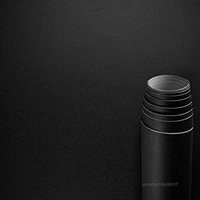 AWNIC Papier Adhesif pour Meuble Cuisine Porte Mur Stickers Meuble Vinyle Autocollants Meuble Film adhésif décoratif pour meuble uni mat noir imperméable PVC 300x40cm
