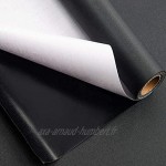 Decoroom Papier Adhesif pour Meuble Noir 40 × 300 cm Papier Peint Adhesif Autocollant Mat Imperméable Film Vinyle Décoratif Cuisine Salon Chambre à Dormir