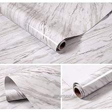 HautStore Papier Adhesif pour Meuble de Marbre PVC Papier de Contact Auto-Adhésif pour Différentes Occasions Bois Papier Peint Adhesif Mural Papier Adhesif pour Meuble 40*1000cm