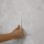 Hode Autocollant de meuble gris Film auto-adhésif en vinyle imperméable aspect géométrique pour meubles de bureau mural 40x300cm