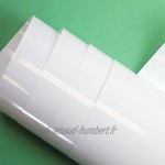 Rouleau Adhésif Papier Peint Autocollant Blanc Brillant Laize 30 cm x 1 m Vinyl Décoratif Adhésif pour Meuble