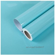 WDSHB Film adhésif PVC Vinyle Autocollants Meuble Autocollant Amovible Peel and Stick Stickers pour Meuble Cuisine Porte Size:60cm*15m,Color:Bleu Clair