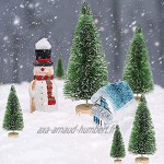 12pcs Arbres de Givre de Neige de Noël Sapin de Noel Miniature Mini Sapin de Noël Artificiel Mini Dédoration de Table de Décoration d'arbre de Noël Arbres de Bouteille de Noël Bricolage 4.5cm