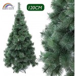Arcoiris® Arbre de Noël artificiel aiguilles en pin vert naturel matériau PVC support en métal 120 cm – 240 cm arbre aiguilles en pin vert 120 cm