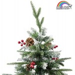 Arcoiris® Arbre de Noël artificiel pommes de pin et acajou vert naturel matériau PVC support en métal 120 à 240 cm