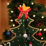 BESTOYARD Petit Sapin de Noel en Bois avec Miniature Noel Deco Noel Vert 30CM