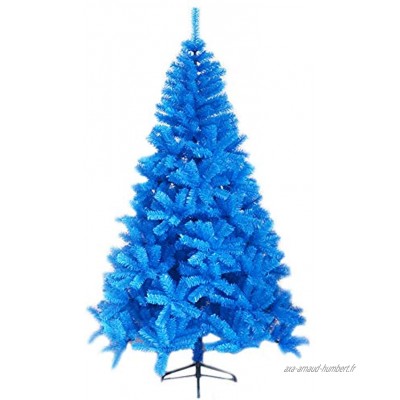 Bleu Artificielles Sapin De Noël Montage Facile Arbre De Noel Ignifuge l'anniversaire PVC Le Noël Ornement-Bleu 180cm6 Feet