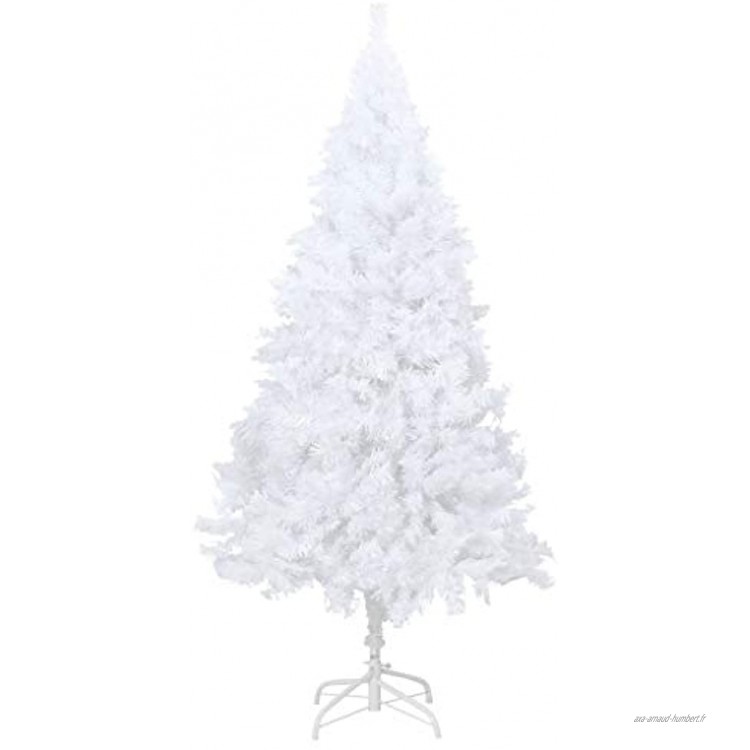 Doneioe Sapin de Noël Artificiel en PVC Blanc de Style Pratique et Moderne pour la décoration intérieure et extérieure. Sapin de Noël Artificiel 210 cm