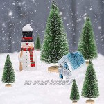 Mini-Sapin De Noël en Sisal 10 Pcs Miniature Sapin de Noel Artificie Mini Sisal Arbres Sapin Artificiel Miniature Miniature Arbre de Noël Idéal pour Décoration Noël Chambre Loisir Créatif de Noël