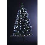 Sapin de Noël artificiel lumineux en fibre optique + 88 LED + 8 Jeux de lumière livré avec son pied Hauteur 90 cm