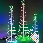 Sapin de Noël en fibre optique LED 1,8 m 12 couleurs contrôle des points RVB synchronisation colorée parfait pour une décoration de vacances en intérieur et en extérieur