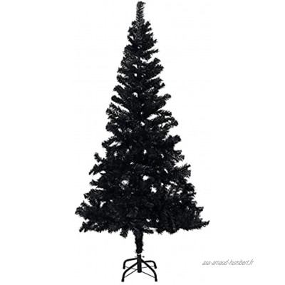 Susany Sapin de Noël Artificiel avec Support,Sapin de Noel,Tronc Vert,Sapin de Noël Artificiel,avec 564 Branches-Noir 120cm PVC