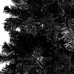 Susany Sapin de Noël étroit Arbre de Noël Artificiel Noir 150 cm