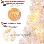 Yorbay Sapin de Noël Artificiel Bonhomme de Neige Lumineux avec Support de Fer Sapin Artificiel pour Décoration Noël Blanc 120cm