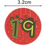 120 Pièces 1-24 Autocollants De Noël Noël Calendriers De L'Avent Autocollants De Numéro DIY Autocollants De Cachetage De Bonbons De Biscuits De Noël Étiquette De Paquet Décoration