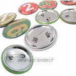 24 Boutons du Calendrier de l’Avent,boutons calendrier de l'avent,boutons numéro 1-24,boutons chiffres noel,badge de chiffre