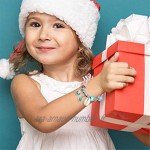 Biggystar DIY Bracelet Making Kit pour femme fille Calendrier de l'Avent Calendrier à rebours Calendrier de Noël Thème Noël DIY Bijoux Set cadeau pour enfants adultes