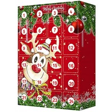 Calendrier de l'Avent 2021 compte à rebours miniature boîte à surprise calendrier de Noël décorations à suspendre au sapin de Noël Père Noël bonhomme de neige cadeau pour enfants