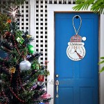 Calendrier de l'Avent de Noël en bois Décorations de pendentif de Noël Creative Bonhomme de neige Pendentif de compte à rebours de Noël pour les décorations intérieures extérieures B