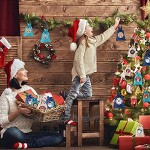 CareHabi 24 calendriers de l'Avent à remplir sacs en tissu calendrier de Noël 24 sacs en tissu 48 autocollants chiffres de l'Avent 24 pinces en bois 10 m de corde de chanvre.