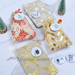 EKKONG Calendrier de l'Avent avec chiffres de 1 à 25 avec épingles pour calendrier de Noël sacs en jute et décorations de cadeaux B