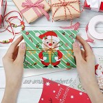 Gwhole Boîte Cadeaux Noël 24 pcs Boîtes de Bonbons Emballages de Mini Cadeaux pour Noël et Calendrier de l'Avent DIY à Remplir + 24 Autocollants