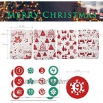 Kesote 24 Sacs Calendrier de l'Avent DIY Sachets Cadeaux de Noël en Jute avec 24 Autocollants Chiffres 1 à 24 Compte à Rebours de 24 Jours