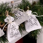 Pajoma Calendrier de l'Avent à remplir Karo 24 sachets en Tissu Gris Blanc Noël Calendrier de Noël DIY