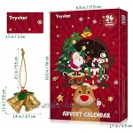 Toyvian Calendrier de l'Avent de Noël 24 figurines miniatures assorties en résine
