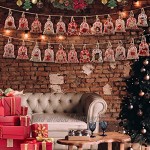 Ulikey Calendrier de l'Avent 24 Sachets en Tissu à Remplir Sac en Tissu de Calendrier de l'avent Remplissable Sachets de Jute avec l'Avent Autocollant pour DIY Décoration Noël