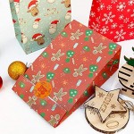 Viilich Lot de 24 sacs en papier pour calendrier de l'Avent 24 étiquettes autocollantes pour bonbons cadeaux nourriture déjeuner snacks pain popcorn bonbons fournitures de fête de Noël