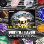 WENDAO Calendrier de l'Avent 2021 pour enfants Rock Mineral et Fossil Collection Activity Kit DIY Rocks Boîte cadeau de Noël pour enfants DIY Jouets créatifs Cadeau Artisanat A