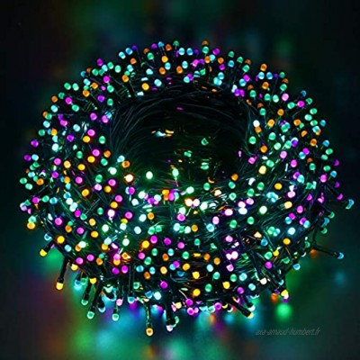 1000 LED Guirlande Lumineuse 100m Multicolore 8 modes Éclairage Intérieur Extérieur Quntis Décoration Lumineuse Noël pour Sapin Noël Terrasse Mariage Nouvel An