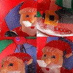 CCLIFE Bonhomme De Neige Gonflable De Noël Led Bonhomme De Neige Auto-Neige De Noël Chutes De Neige Père Noël Lumières De Neige Décoration Décoration De Noël En Plein Air