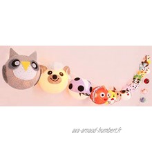 CREATIVECOTTON Guirlande Lumineuse Boules de Coton avec Mode Timer et Mode Veilleuse Animaux 20 boules