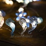 Guirlande Lumineuse exterieur interieur guirlandes lumineuses led pile girlande de lumière decoration chambre deco anniversaire mariage tropical marine hippocampe étoile de mer coquillages