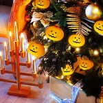 Halloween LED Citrouille Guirlande Lumières 3M 20LED Lumières de ficelle de citrouille de décor d'Halloween Guirlande lumineuse de ficelle de Décorations pour DIY Fête d'halloween Noël