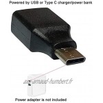 LLLucky Éliminateur de Batterie AAA Câble d'alimentation USB Type C Remplacer 1-4 pièces AAA Batterie Noire