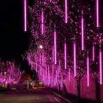 Pluie De Météores Guirlandes Lumineuses 30cm 8 Tubes 200 LED Lumineuse Noel Exterieur Pour Mariage Maison Arbre Jardin de Noël Parti