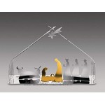 Alessi Bark Crib BM09 W Reproduction Design de la Crèche en Acier Inoxydable avec Détails Dorés Poli