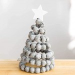 décoration de Noël Arbre de Noël en Bois Décoration Bureau Ornements Cadeau de Noël Color : Gray Size : 10 * 17cm