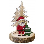 décoration de Noël Arbre de Noël en Bois Mini Bureau Petits Ornements Old Man Color : B