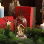 décoration de Noël Bonhomme de Neige rougeoyant Ombre du Père Noël en Verre Brillante Couverture Cadeaux Petits Cadeaux Color : A