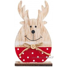 décoration de Noël en Bois de Noël Elk Enfant Cadeau de Bureau Décoration Color : A Size : 9 * 16cm