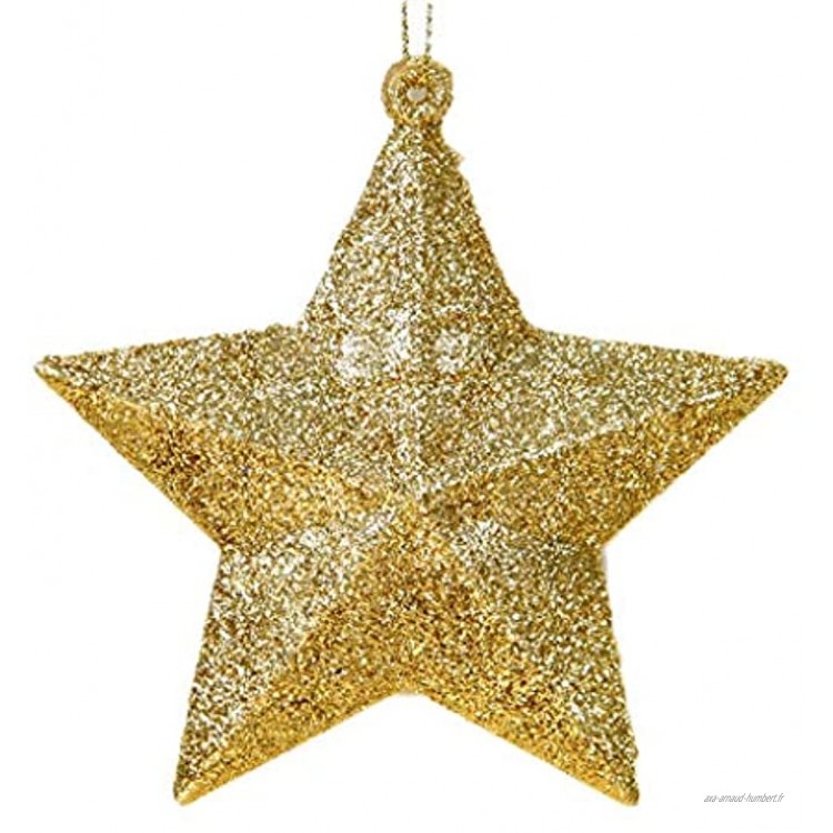 décoration de Noël en Trois Dimensions Creux Glitter étoile Ornements Scène Mise en Page Centre Commercial Fenêtre Color : A Size : D:12cm